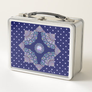 Blaue Rosette Rezepte Metall Brotdose