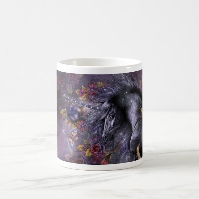 Blaue Roseunicorn-Klassiker-Tasse Tasse (Mittel)