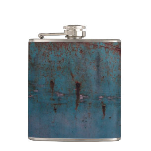 Blaue Rostflasche Flachmann
