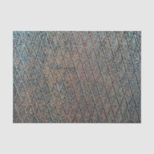 Blaue rostige Diamantform Metallstruktur Seidenpapier