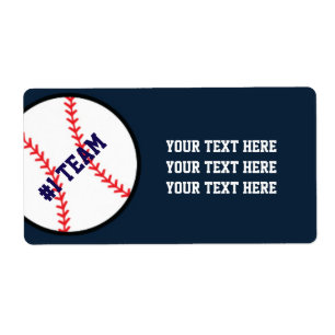 Blaue rote Baseball-Mannschaft-Sportparty-Aufklebe