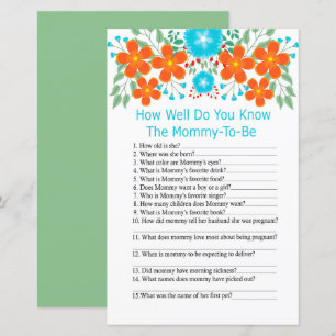 Blaue rote Blumen Wie gut kennst du die Babyparty