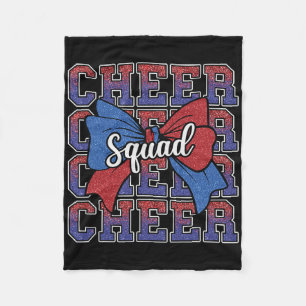 Blaue rote Bogen-Jubelmannschaft Sport Cheerleader Fleecedecke