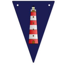 Blaue rote Jagdflagge für das Thema Nautic Wimpelkette