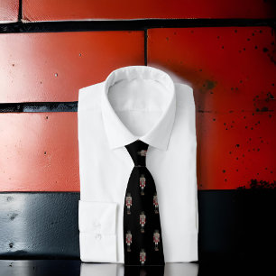 Blaue Rote Schwarze Elegante Nussknacker Soldat We Krawatte