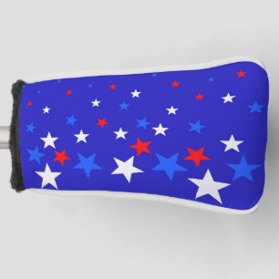 Blaue, rote und weiße Sternmuster Golf Headcover