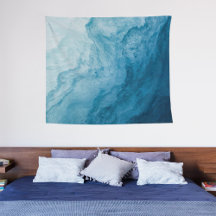 Blaue Ruhe im Ozean Waves Natur Abstrakte Kunst