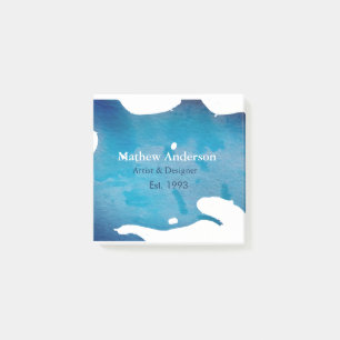 Blaue, rustikale Jeans Textur geben Namen Post-it Klebezettel