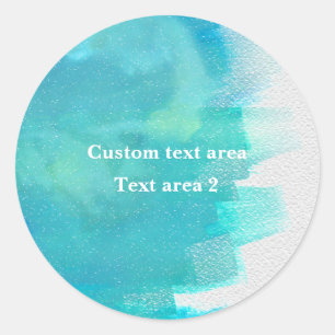 Blaue Saltwater-Tropenkorb Runder Aufkleber