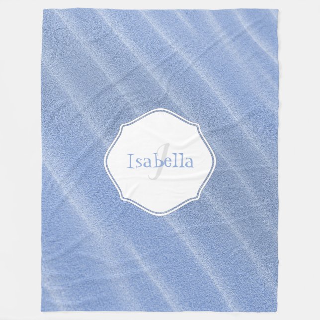 Blaue Sand Ripples Personalisiert Fleece Blanket (Vorderseite)