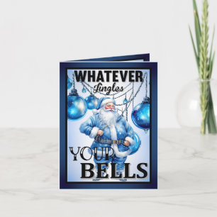 Blaue Santa-Glocken Weihnachten Dankeskarte