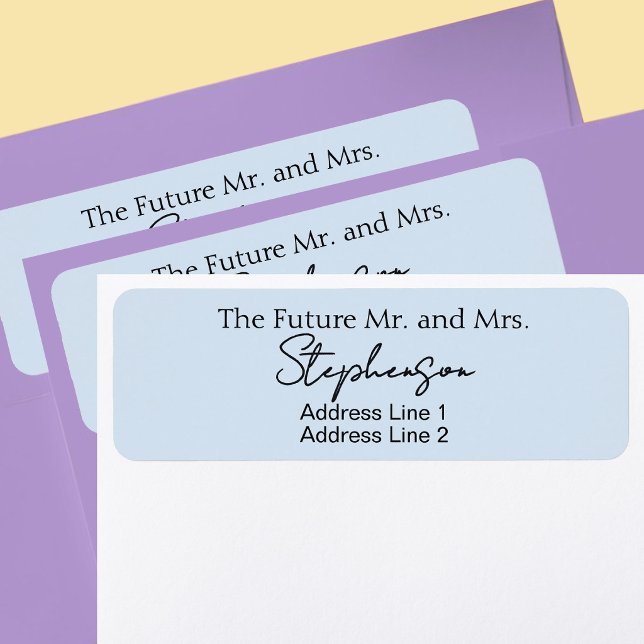Blaue Save The Date benutzerdefinierter Name Rücks (Von Creator hochgeladen)