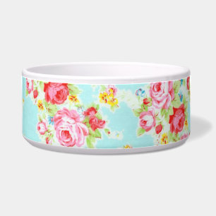 Blaue schäbige Rosen-Blumen der Vintagen Napf