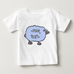 Blaue Schafe,<YOUR TEXT> Baby T-shirt