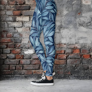 Blaue Schalen Leggings