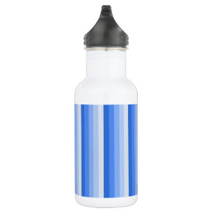 Blaue Schattenstreifen Edelstahlflasche