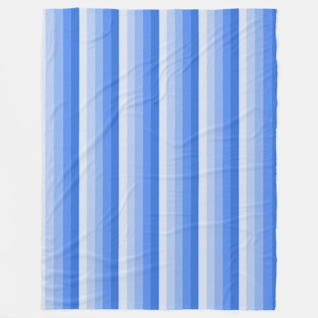 Blaue Schattenstreifen Fleecedecke (Vorderseite)
