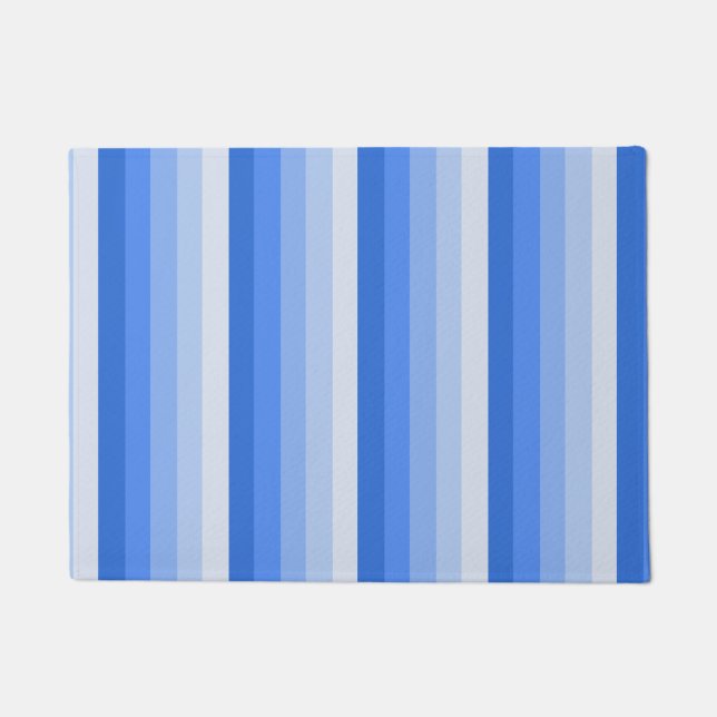Blaue Schattenstreifen Fußmatte (Vorderseite)
