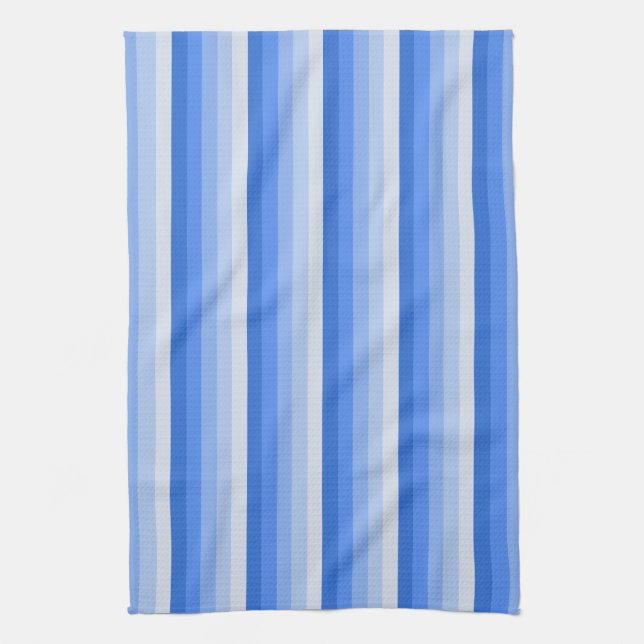 Blaue Schattenstreifen Geschirrtuch (Vertikal)