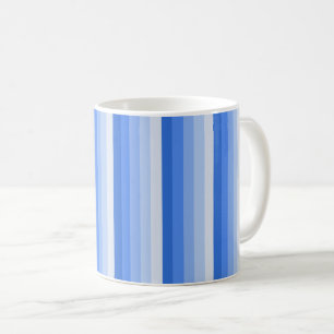Blaue Schattenstreifen Kaffeetasse