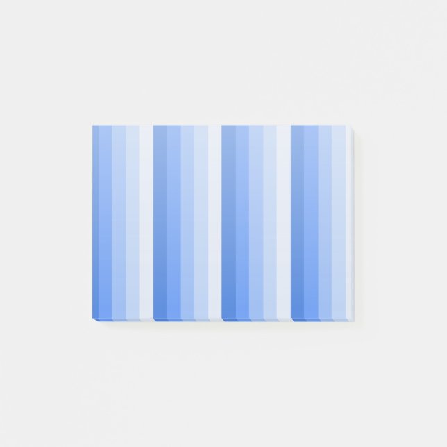 Blaue Schattenstreifen Post-it Klebezettel (Vorderseite)