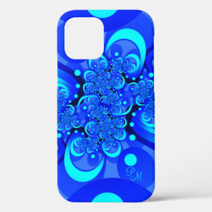 Blaue Schattierungen, moderne abstrakte fraktale K Case-Mate iPhone Hülle
