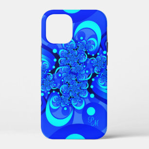 Blaue Schattierungen, moderne abstrakte Fraktalkun Case-Mate iPhone Hülle