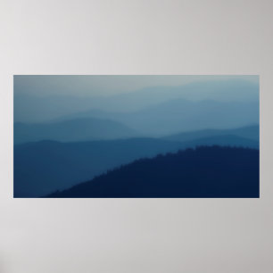 Blaue Schichten Poster