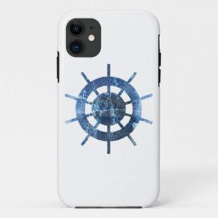 Blaue Schiffsruder-Rost-Metall Case-Mate iPhone Hülle