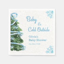 Blaue Schleife Baby, es ist kalt draußen Winter-Ba