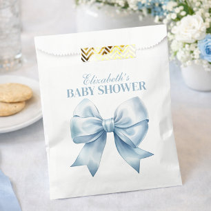 Blaue Schleife Baby Junge Elegante Babyparty Geschenktütchen