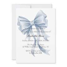 Blaue Schleife Jungen Baby Shower Einladung Coquet