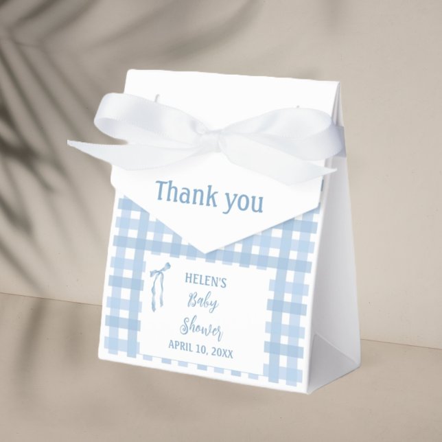 Blaue Schleife karierte Jungs Kindermädchen Geschenkschachtel (Von Creator hochgeladen)