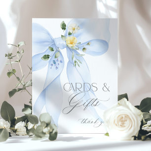 Blaue Schleife Karten und Geschenke Baby Mädchen S Poster