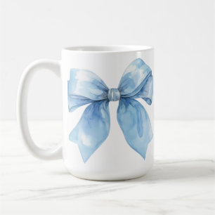 Blaue Schleife   Ruhige Stärke Zitat – Moodila Kaffeetasse