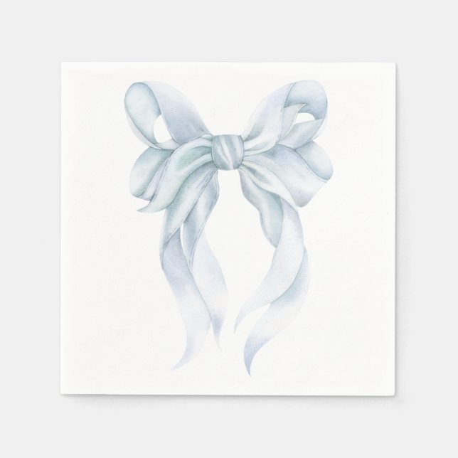 Blaue Schleife Serviette (Vorderseite)