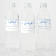 Blaue Schleife Süßer Baby-Junge-Shower-Wasserflasc