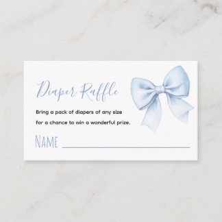 Blaue Schleife Windel Raffle Coquette Baby Boy Sho Begleitkarte