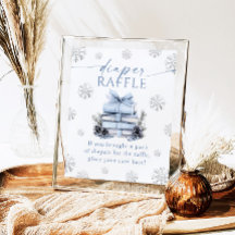 Blaue Schleife Winterbücher Baby Shower Windel-Raf