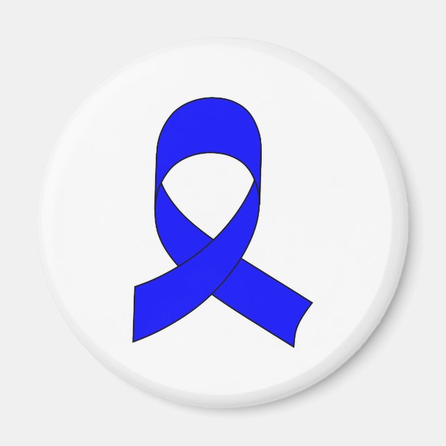 Blaue Schleife Zeichnend Magnet (Vorne)