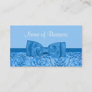 Blaue Schleifen-Rosen-Boutique Visitenkarte