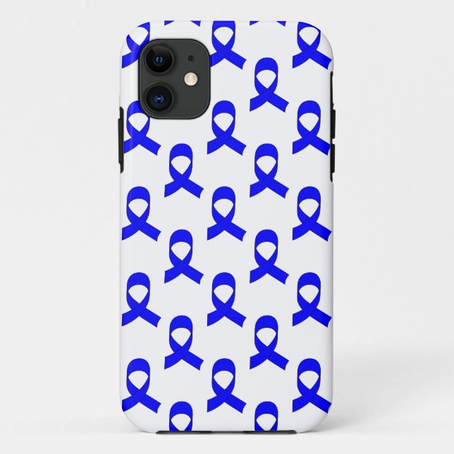 Blaue Schleifenmuster Case-Mate iPhone Hülle (Rückseite)