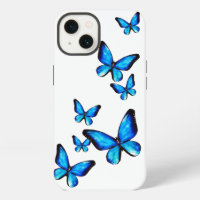 Blaue Schmetterling-Aquafarben-Wasserfarben-Illust