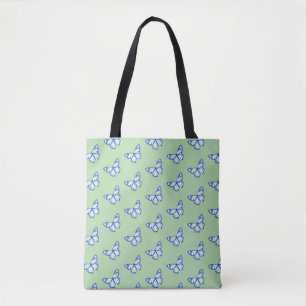 Blaue Schmetterling-Muster-Tasche