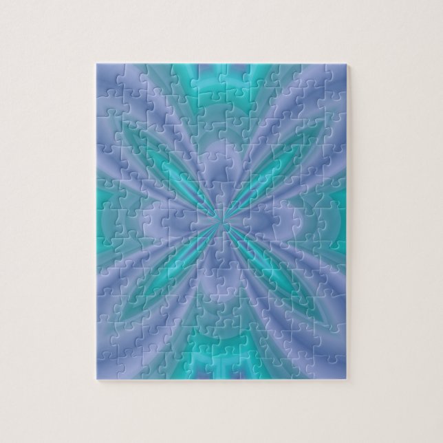 Blaue Schmetterlinge Abstrakt Puzzle (Vertikal)
