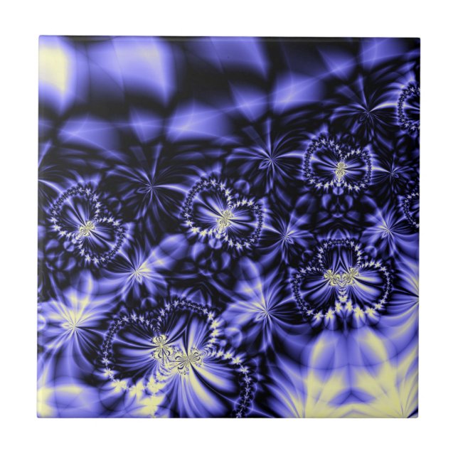 Blaue Schmetterlinge Fliese (Vorderseite)