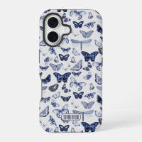 Blaue Schmetterlinge im Vintage-Stil