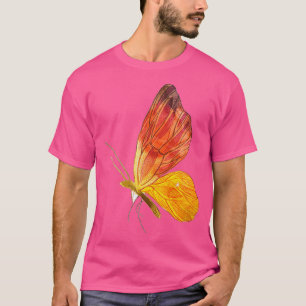 Blaue Schmetterlinge in Orange und Wasser T-Shirt
