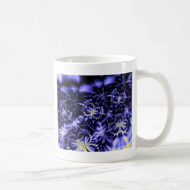 Blaue Schmetterlinge Kaffeetasse (Rechts)