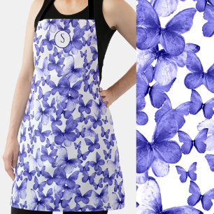 Blaue Schmetterlinge Moderne elegante benutzerdefi Schürze